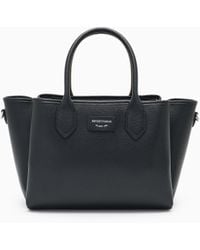 Emporio Armani - Medium Shopper Bag With Palmellato Finish - Lyst
