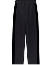 Emporio Armani - Double Jersey Pants With Chenille Tape Travel Essential - Lyst
