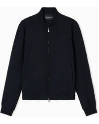 Emporio Armani - Technical Seersucker Fabric Blouson - Lyst