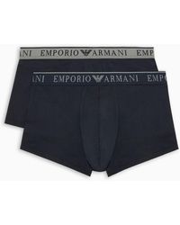 Emporio Armani - Paquete De Dos Calzoncillos Bóxer Con Logotipo Endurance - Lyst