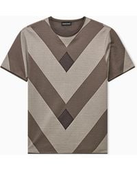 Emporio Armani - Jersey Jacquard T-Shirt - Lyst