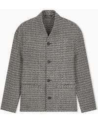 Emporio Armani - Unlined Virgin Wool Blazer - Lyst