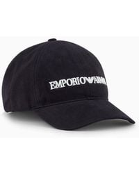 Emporio Armani - Baseball Cap With Embossed Embroidery - Lyst