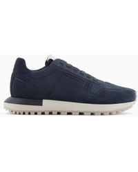 Emporio Armani - Suede Sneakers - Lyst