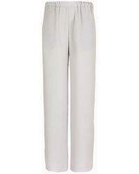 Emporio Armani - Technical Seersucker Trousers With Darts - Lyst