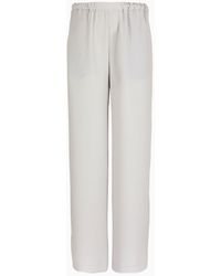 Emporio Armani - Pantaloni Con Pinces In Tecno Seersucker - Lyst