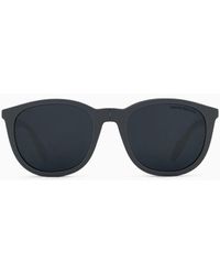 Emporio Armani - Panto Sunglasses With Interchangeable Lenses - Lyst