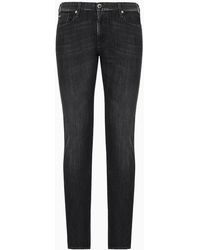 Emporio Armani - J06 Slim-fit Twill-melange Jeans In Comfort Denim - Lyst