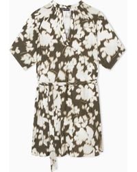 Emporio Armani - Floral-Print Caftan Dress - Lyst