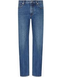 Emporio Armani - J76 Straight-Fit, Stone-Washed Denim Jeans - Lyst