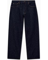 Emporio Armani - Straight-Leg Cotton Denim Jeans With A Five-Pocket Design - Lyst