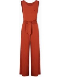 Emporio Armani - Jersey Beachwear Jumpsuit - Lyst