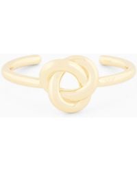 Emporio Armani - Tone Brass Cuff Bracelet - Lyst