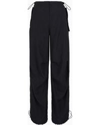 Emporio Armani - Sustainability Values Capsule Collection Recycled Modal Drawstring Trousers - Lyst