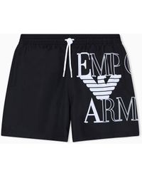 Emporio Armani - Bold Logo Swim Shorts - Lyst
