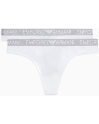 Emporio Armani - Tanga Mit Iconic-logo 2er-pack - Lyst