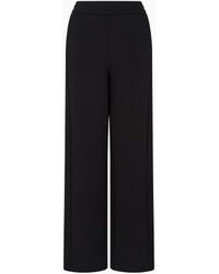 Emporio Armani - Asv Double Jersey Trousers With An Elasticated Waist - Lyst