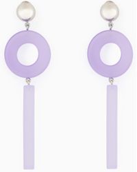 Emporio Armani - Orecchini Pendenti Con Elementi Geometrici - Lyst