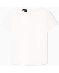 Emporio Armani - Short-Sleeved Silk Satin Blouse - Lyst