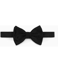 Emporio Armani - Pure Silk Bow Tie With Jacquard Micro-motif - Lyst
