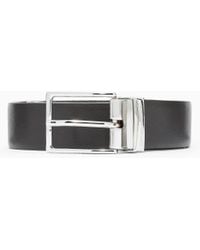 Emporio Armani - Reversible Saffiano Leather Belt - Lyst