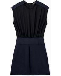 Emporio Armani - Sleeveless Dress With A Gathered Bodice And Front Pleat - Lyst