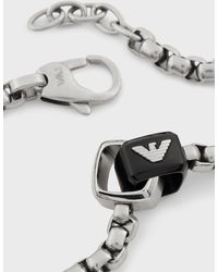 Emporio Armani Stainless Steel Chain Bracelet - White