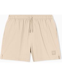 Emporio Armani - Swim Shorts With Satin Label Patch - Lyst