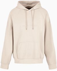 Emporio Armani - Oversized, Hooded Jersey Sweatshirt With Embossed Logo - Lyst