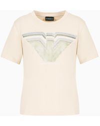 Emporio Armani - Camiseta De Punto Orgánico Con Salpicaduras De Color Asv - Lyst