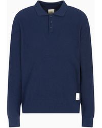 Emporio Armani - New York Capsule Collection Rib-Knit Polo Shirt - Lyst