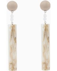 Emporio Armani - Oversized Pendant Earrings With Bar - Lyst