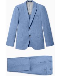 Emporio Armani - Light Wool Cloth Single-Breasted Suit With Printed Yarn - Lyst