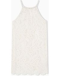 Emporio Armani - Foliage-Print Lace Beach Dress - Lyst