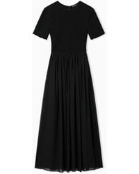 Emporio Armani - Short-Sleeved Long Dress - Lyst