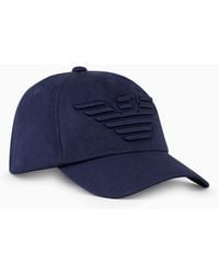 Emporio Armani - Cappello da baseball con maxi aquila ricamata - Lyst
