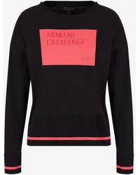 Femme Vêtements Sweats et pull overs Ponchos et robes poncho Cape Synthétique Armani Exchange en coloris Noir 