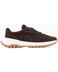 Emporio Armani - Eagle Club Capsule Collection Suede Sneakers - Lyst