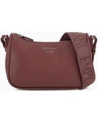 Emporio Armani - Pebbled Shoulder Bag With A Zip Closure And Adjustable Strap - Lyst