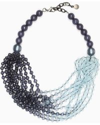 Emporio Armani - Multistrand Necklace With Oversized Spheres - Lyst