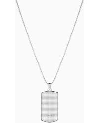 Emporio Armani - Stainless Steel Dog Tag Necklace - Lyst