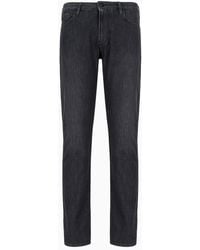 Emporio Armani - Jeans J06 Slim Fit In Denim 8 Oz Washed Effetto Used - Lyst