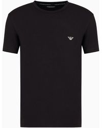 Emporio Armani - Fitted Loungewear T-shirt In Cosy Modal - Lyst