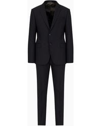 Emporio Armani - Single-Breasted, Slim-Fit Suit - Lyst