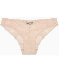 Emporio Armani - Asv Eternal Lace Recycled Lace Briefs - Lyst
