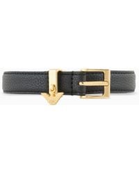 Emporio Armani - Deer-Print Belt With Eagle Logo Charm - Lyst