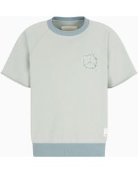 Emporio Armani - Sudadera De Manga Corta De Punto Cápsula Peace Asv - Lyst