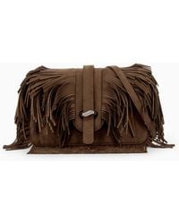 Emporio Armani - Shoulder Bag With Fringe Boteh Capsule - Lyst