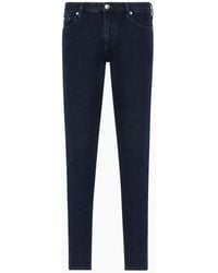 Emporio Armani - J06 Slim-fit, Washed, 10.5 Oz Comfort-denim Jeans - Lyst