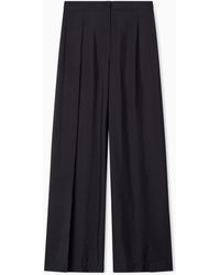Emporio Armani - Wide-Leg Trousers - Lyst